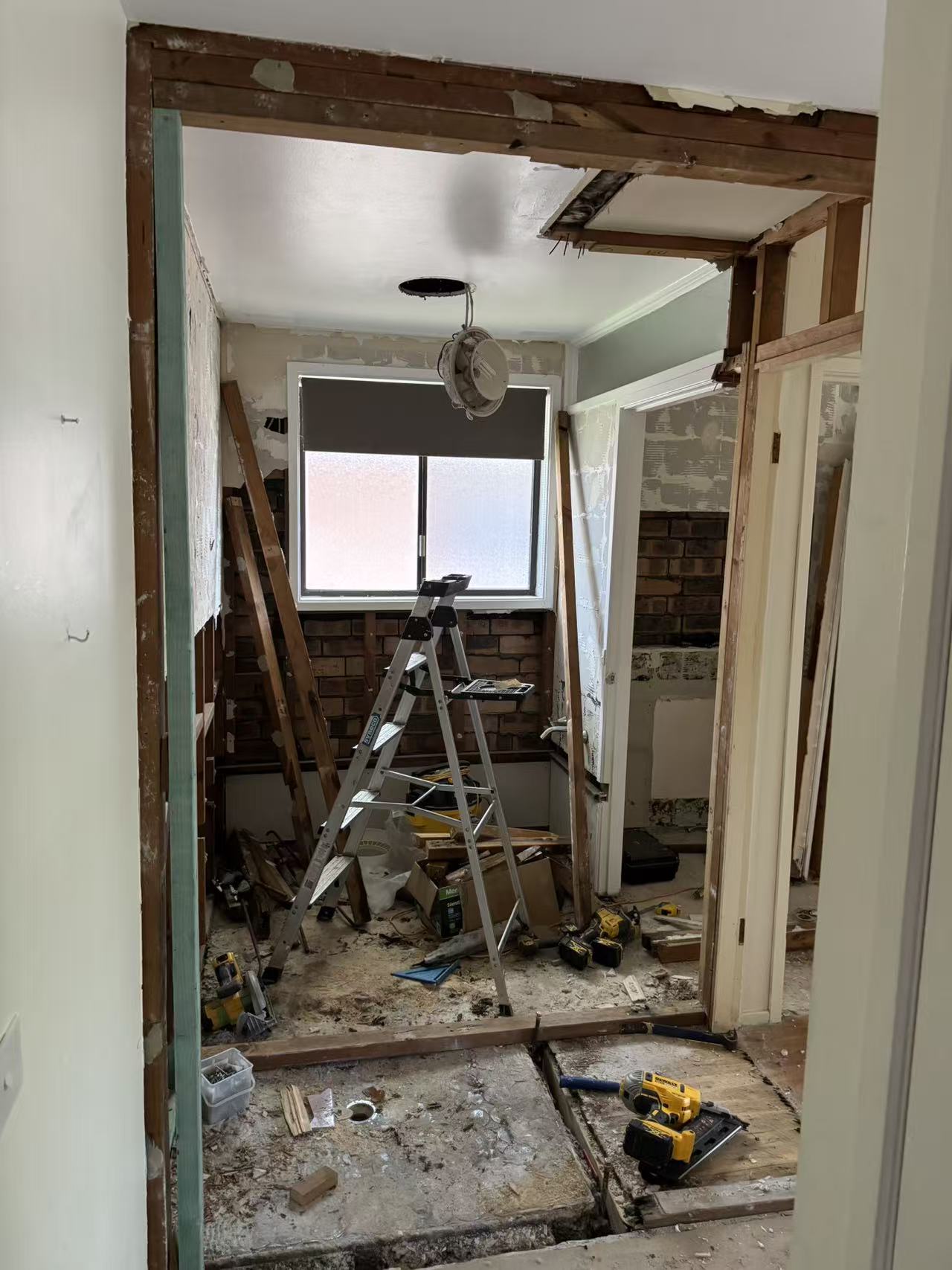Bathroom strip-out phase 2 in Hurstville