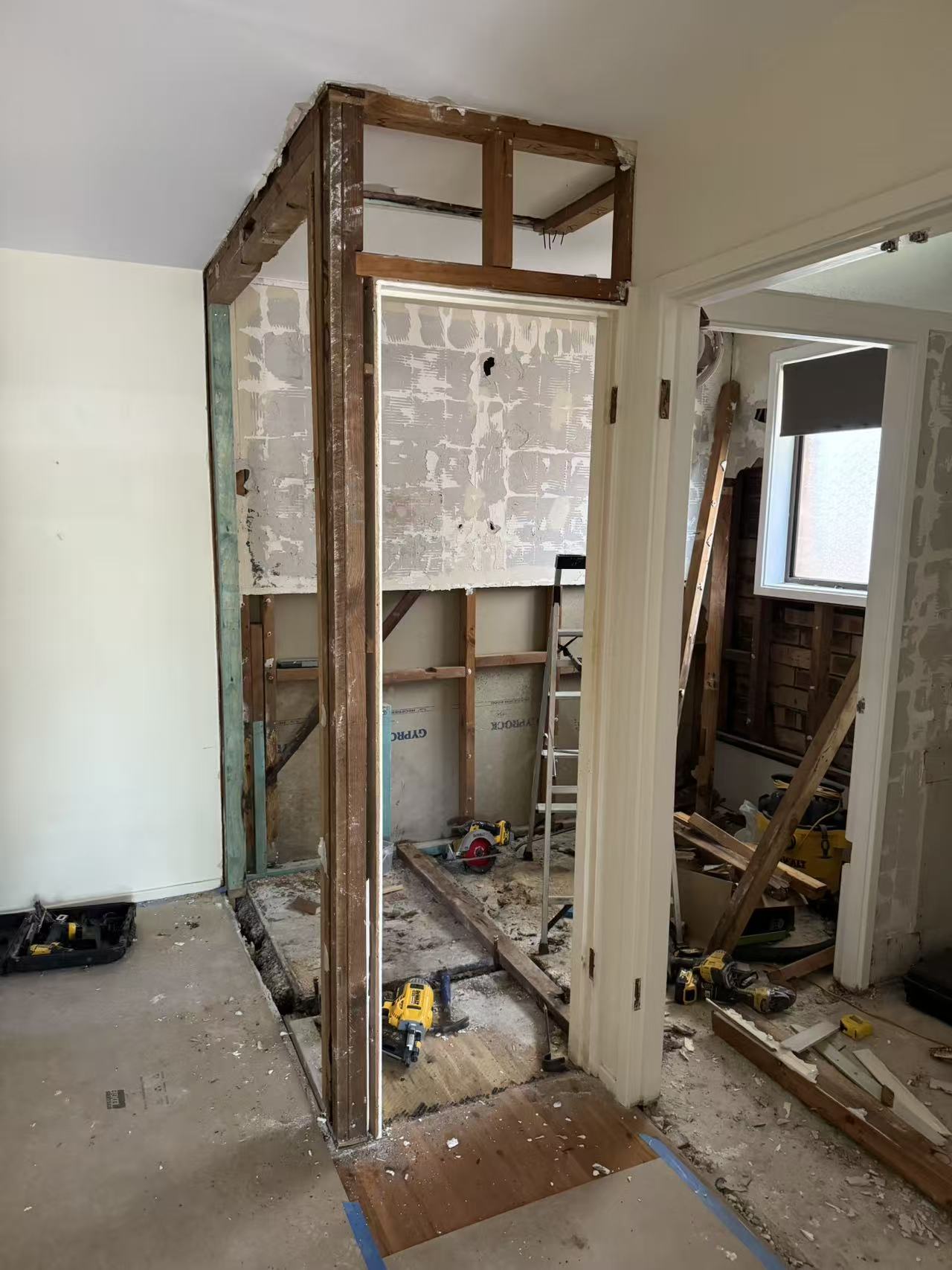 Bathroom strip-out phase 3 in Hurstville