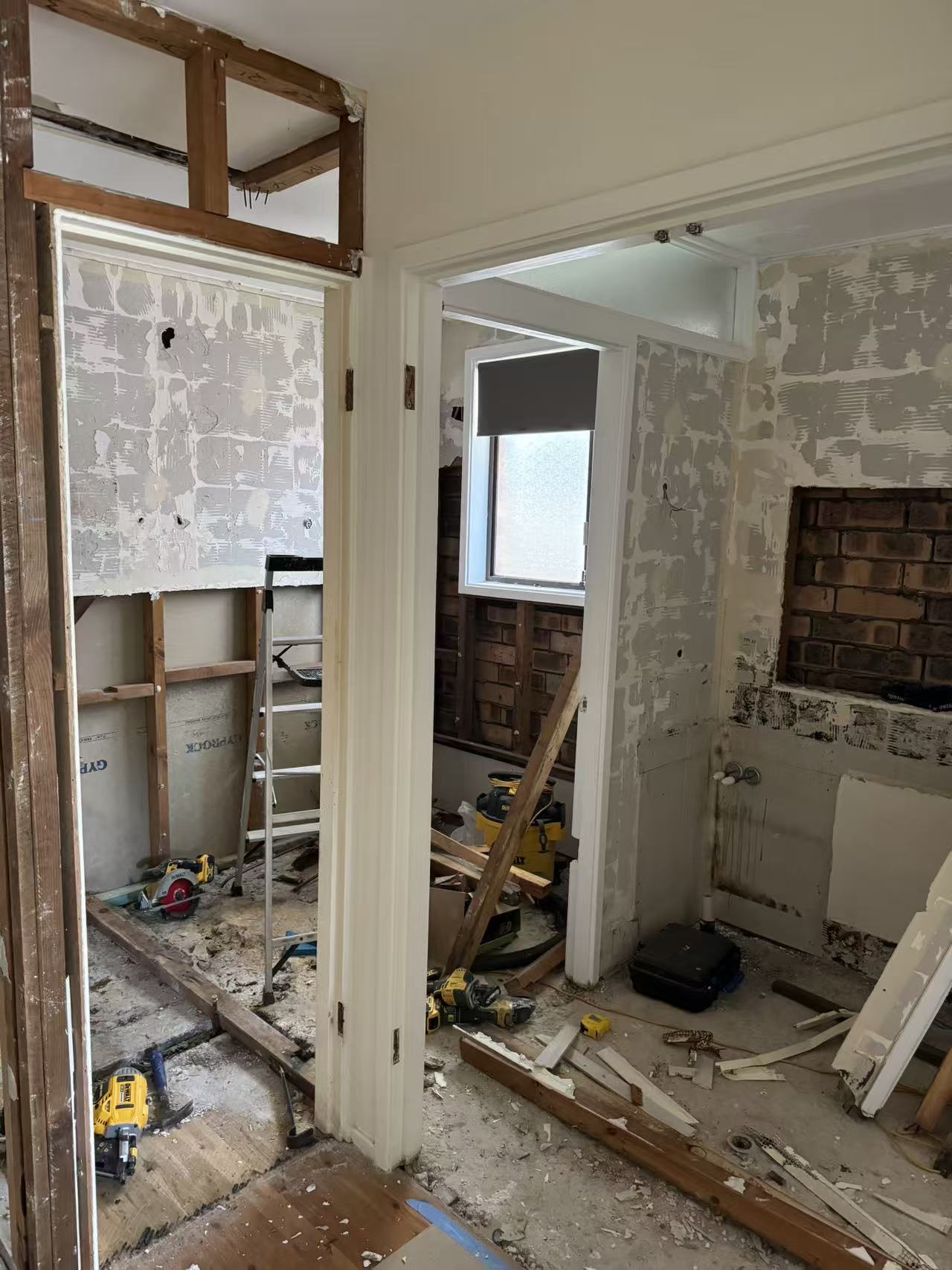 Bathroom strip-out phase 1 in Hurstville
