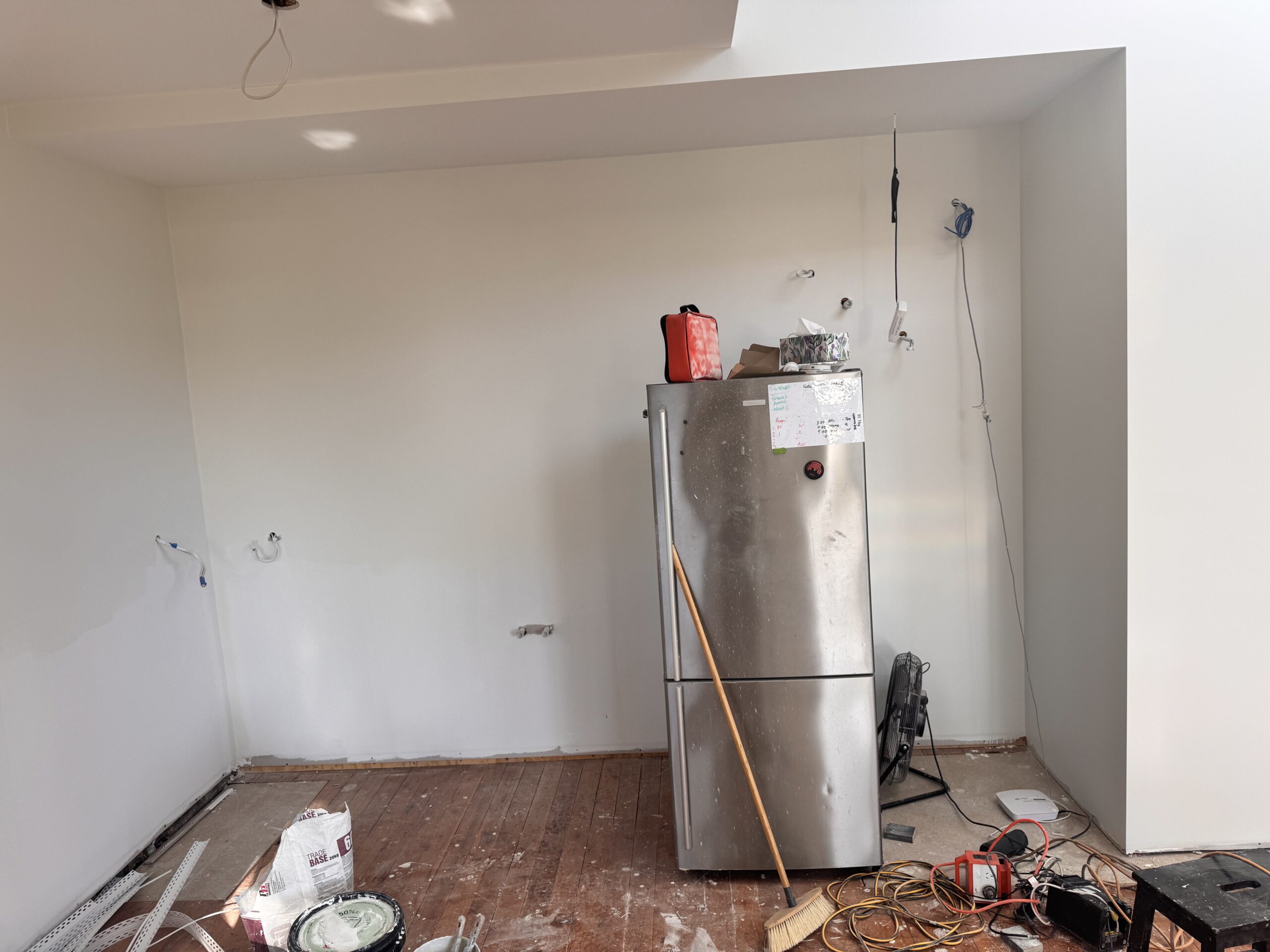 Plumbing and site preparation for kitchen island bench in South West Sydney