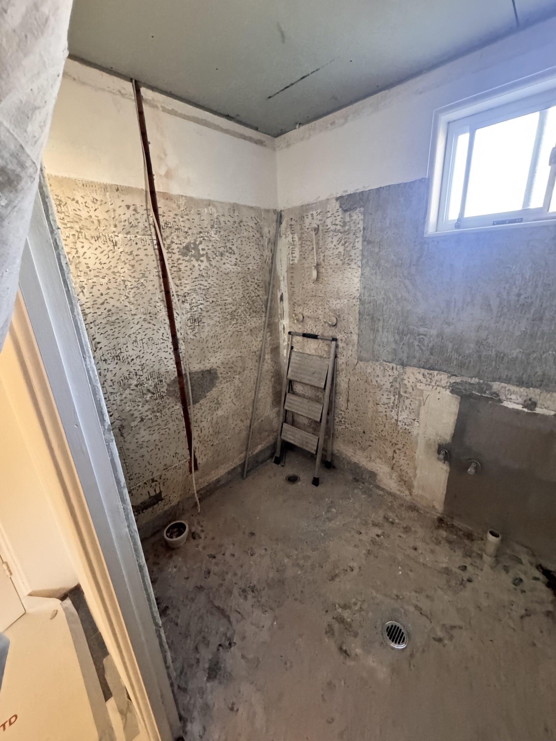 Stripped bathroom during renovation in Sylvania Waters NSW